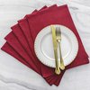 Home Brilliant Cloth Placemats Set of 4 Red Linen Placemats for Dinner Heat Resistant Dining Table Mats Kitchen Place Mats, Dark Red Burgundy