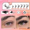 DIY Lash Extension Kit 200pcs 8-16mm 60D DIY Lash Clusters with Lash Bond and Seal & Lash Tweezers Individual Lashes D Curl Eyelash Extension Kit for Self Application at Home (60D KIT)