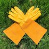 Acdyion Gardening Gloves for Women/Men Rose Pruning Thorn & Cut Proof Long Forearm Protection Gauntlet, Durable Thick Cowhide Leather Work Garden Gloves