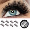 Magnetic Eyelashes Fake Eyelashes 3D Black Full Eye Full Strip Natural Look Handmade 2 Magnets NO GLUE Reusable Removable Magnetic False lashes Extension Set 2 Pairs