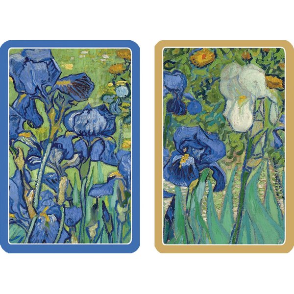 Caspari - Double Deck of Bridge Playing Cards, Jumbo Type, Van Gogh Irises