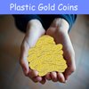 TESEGOO 100 PCS Plastic Pirate Gold Coins - Fake St. Patrick's Coin Toys for Party Supplies for Pirate Parties, Treasure Hunts, Classroom Rewards, Kids' Prizes & Party Favors