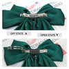 VRbeatter Girls' Classic Hair Bow Big Bow Hair Clips Solid Color Bowknot Hairpin Barrette with Long Silky Satin, Handmade（Yellow,Green,Pink,Khaki）