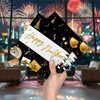 Happy New Year Party Supplies Disposable Paper Plates Napkins Cups Tablecloth and Banner for Happy New Year Party Decorations, Serve 20