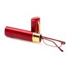 "Pocket" Readers Ultra Compact Spring Temple Reading Glasses w/Portable Pocket Clip Aluminum Case Red +2.50