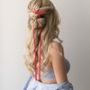 Extra-long Ribbon Bowknot Hair Clips Pack of 10, Colorful Fine Hair Ribbons with Long Tail for Women