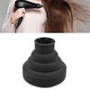 Hair Dryer Diffuser Universal Silicone Hair Dryer Diffuser Portable Travel Folding Hair Blow Dryer Diffuser(Black)