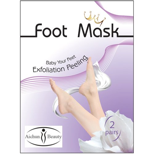 AICHUN BEAUTY Foot Peel Mask 2 Pack, Peeling Away Calluses and Dead Skin cells, Make Your Feet Baby Soft, Exfoliating Foot Mask, Repair Rough Heels, Get Silky Soft Feet (2 PAIR in 1 PACK)