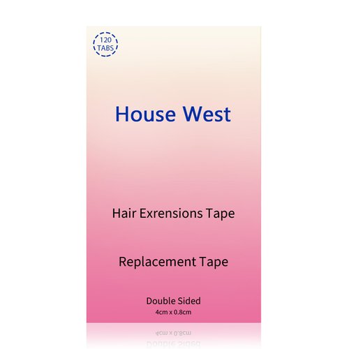 Hair Extension Tape 120 Tabs, Double Sided Replacement Tape for Hair Extensions,No Shine Double Sided Tape in Tape Replacement, 4-6 Weeks Hold,10 Sheet Total 120 Pieces,4 * 0.8cm Shine Free Hold.