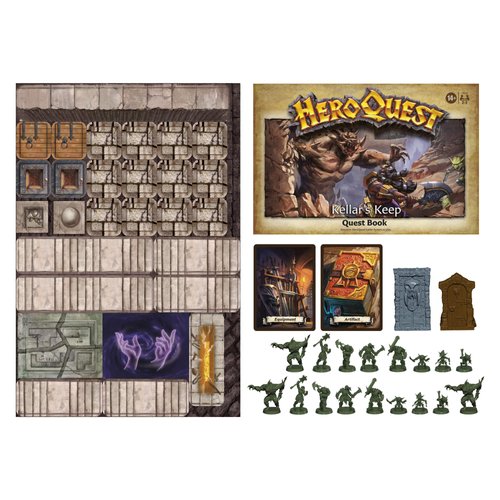 Hasbro Gaming Avalon Hill HeroQuest Kellar's Keep Expansion, Dungeon Crawler Board Game for Ages 14 and Up 2-5 Players Requires HeroQuest Game System to Play