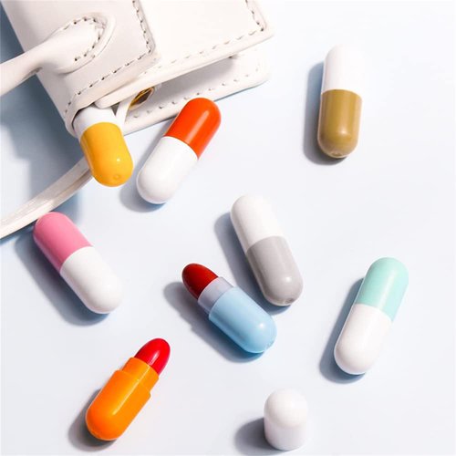 PICKX Mini Cute Capsule Lipstick Set, 16 Matte Lipsticks16 Colors Velvet Waterproof Long Lasting Capsule Lipstick, Matte Lipstick Set Nonstick Cup Easy To Color