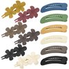 EEEKit 12PCS Duck Billed Hair Clips, 9 Colors Barber Hair Hairstyling Flat Claw Clips for Women Thick Thin Hair Accessory
