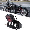 Motorcycle Tail Lights with Side License Plate Bracket Brake Lights Integrated Stop Light Waterproof Aluminum Universal 12V for Sportster 883 1200 Cruiser Bobber Chopper