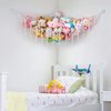 Stuffed Animals Hammock Net Corner Toy Storage Organizer, Stuffed Animals Storage Toy Holder Boho Wall Hanging for Nursery Kids Girls Bedroom Room Decor,White
