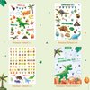 WERNNSAI Dinosaur Temporary Tattoos for Kids Girls - 12 Sheets Bronzing Styles Fake Tattoos Stickers 600+ with Alphabet Stickers Birthday Decorations Party Favors Supplies Gift for Children