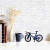 1pc Finger Mountain Bike Ornament Finger Bike Mini Bicycle Toy Alloy Desktop Ornament Bicycle Model Desktop House Model(Blue)