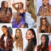 French Curly Braiding Hair 24 Inch 8 Packs Soft Braiding Hair Pre Stretched Loose Wavy Braiding Hair Synthetic Hair Extensions for Black Women (24 inch 8 packs, OT1B/27/613)