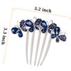 Sankuwen Flower Rhinestones Hair Combs Accessories,Perfect Mother's Day Gifts,Brithday gifts(Style B,Deep Blue)