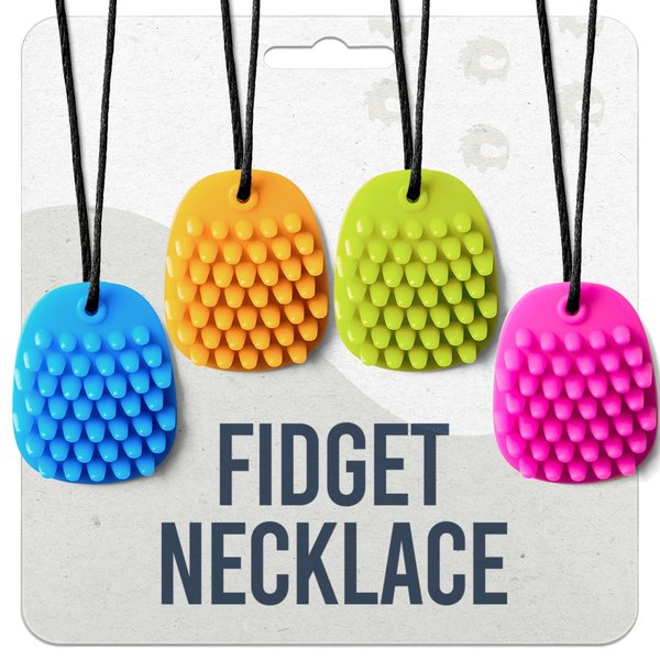 Chewy Necklace by Hedgehog - Chew Necklaces for Sensory Kids, Perfect Teething Toys: Soft and Smooth Food-Grade Silicone for Teething Relief - Perfect for Stimulation Comfort Chew Necklace for Kids