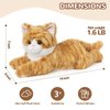 Cuckool Orange Tabby Cat Stuffed Animals, Microwavable Stuffed Animals Heating Pad for Cramps, Pain Stress Relief, Heatable Coolable Lavender Scented Plush Toys for Anxiety, Women Kids Bedtime