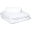 ForPro Professional Collection Premium Microfiber 3-Piece Massage Sheet Set, White, Ultra-Light, Stain, and Wrinkle-Resistant includes Massage Flat and Fitted Sheet and Massage Face Rest Cover