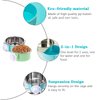 Tfwadmx Crate Dog Bowl Cat Removable Stainless Steel Food and Water Feeder Hanging Cage Bowls Coop Cup with Cleaning Set for Pet Puppy Bird Rat Guinea Pig Ferret Bunny Rabbit 2Pcs