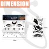 ZS Halloween Horror Realistic Tattoo Stickers Scar Bat Spiderweb, 8 Sheets Halloween Prank Makeup Temporary Tattoo for Adults Men Women, Halloween Face Tattoos Masquerade Props (Set B)