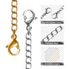 Necklace Extenders, 10Pcs Stainless Steel Gold Silver Necklace Bracelet Anklet Extension Chains with Lobster Clasps and Closures for Jewelry Making