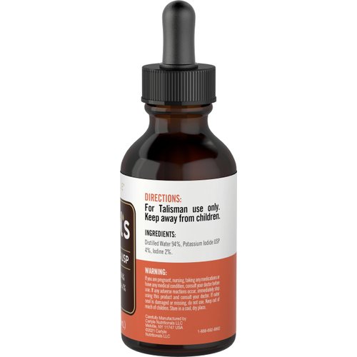 Lugols Iodine 2 Percent 2 fl oz | Potassium Iodide and Iodine Solution 2% Liquid Drops | by Carlyle
