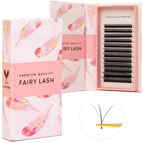 LLBA Fairy Volume Lash Extensions 3D - 0.07mm Thickness | C CC D Curl | 8-15mm Length Mixed Tray | Premium Matte Black Individual Eyelashes Tray, Professional Supplies Use (D, 8mm-15mm)
