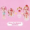 Magnetic Dress Up Dolls,Paper Dolls for Girls Ages 4-10,DIY Princess Magnetic Dress-Up Doll Pretend Play Set, Great for Girl Birthday (Liz)