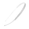 Ruihfas Silver/Rose Gold Tone Double Rows Crystal Rhinestones Fashion Headbands Wedding Party Hair Hoop Band Hairband Headwear for Women (Silver)