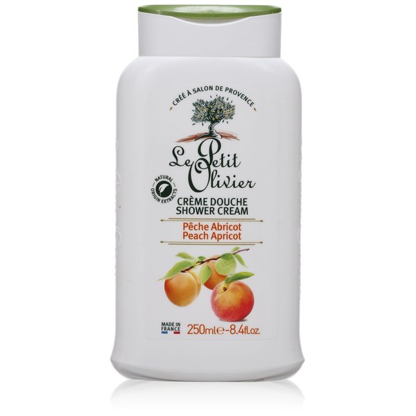 Le Petit Olivier Shower Cream - Peach Apricot for Women | 8.4 oz Nourishing Body Wash for Soft, Smooth Skin