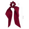 Red Silk Scrunchies for Women - Hair Scarf and Bow Accessories, Satin Christmas Hair Ties, 2pcs
