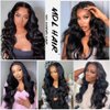 MDL Body Wave Lace Front Wigs Human Hair 26 Inch 200% Density Glueless Wigs 13x4 HD Body Wave Lace Frontal Wigs Human Hair Pre Plucked Brazilian Virgin Hair with Baby Hair