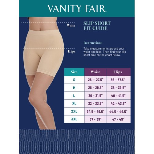 Vanity Fair Women's All Over Smoothing Shapewear for Tummy Control: Tops, Bottoms, Body Suits, Seamless Waistband-Neutral, Small