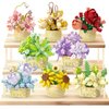SJIADA The 8-Piece Flowers Building Block Set,Plants and Succulent Toys, is a Valentine's Day and Birthday Gift for Women and Girls.As a Decoration or Adult Block Toy.