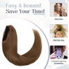 Rich Choices Claw Clip Ponytail Extension Human Hair 22 Inch Real Hair Ponytail Extension Balayage #6 Light Brown 120g One Piece Clip In Long Ponytail Hair Extensions Straight For Women