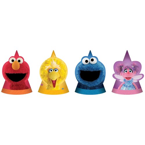 Amscan Sesame Street Birthday Party Supplies Bundle Pack includes Party Paper Hats - 16 Count
