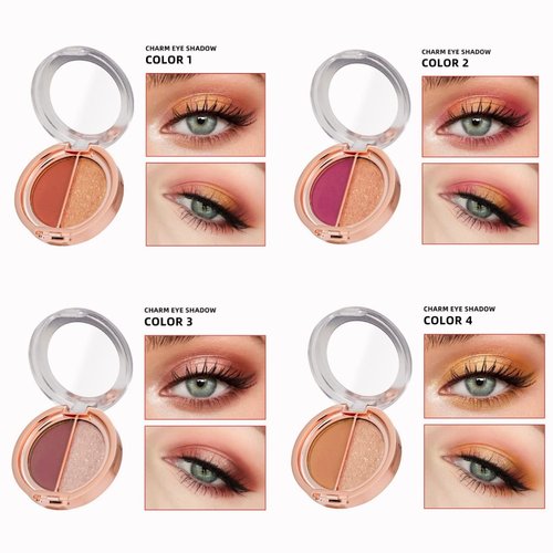 MYUANGO Beauty Glazed Eyeshadow Palette - Portable Size, Highly Pigmented, Blendable, One Matte Shade and One Shimmer Shade (06)