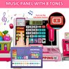 HYES Kids Cash Register Toy Playset with Real Calculator, Toddler Pretend Play Store incl Scanner/Credit Card/Play Money/Conveyor/Food Toys, Learning Toys Gifts for Girls Ages 4-8 8-12, Pink