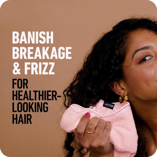 Boldify Quick Dry Microfiber Hair Towel Wrap for Women - for Thin and Curly Hair - Anti Frizz Plopping Towel, Microfiber Towel for Hair, Quick Dry Towel, Fast Drying Towel, Hair Turban Towel - Pink