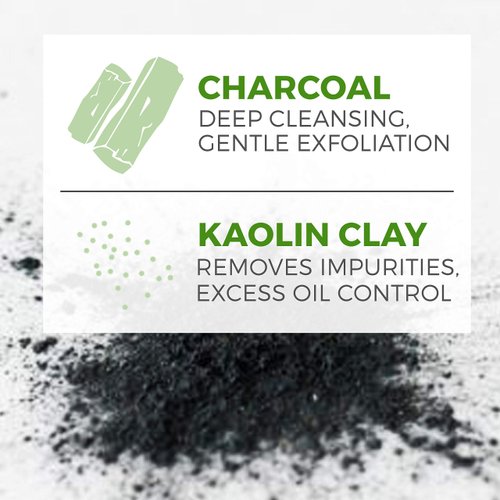 Rustic Maka Activated Charcoal + Clay Natural Soap Bar, DETOX + CLEANSE, for Acne, Problem Skin, Excess Oil Control, Face, Body and Underarm Detox, Oily to Normal Skin