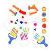Early Learning Kids Paint Kit Washable Finger Paints with Assorted Painting Brushes Stamps Sponges Palette for Toddlers Children Crafts Drawing Gift Age 3+