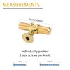 LONTAN 10 Pack Gold Brass Kitchen Cabinets Knobs Dresser Knobs T Bar Solid Cabinet Hardware Drawer Knobs Single Hole Brushed Brass Knobs for Dresser Drawers