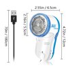 Fabric Shaver Lint Remover, AW union USB Powered Lint Shaver Efficiently Remove Lints from Fabrics, Clothes, Upholstery - 70" Cord - 2 Replacement Blade - Blue