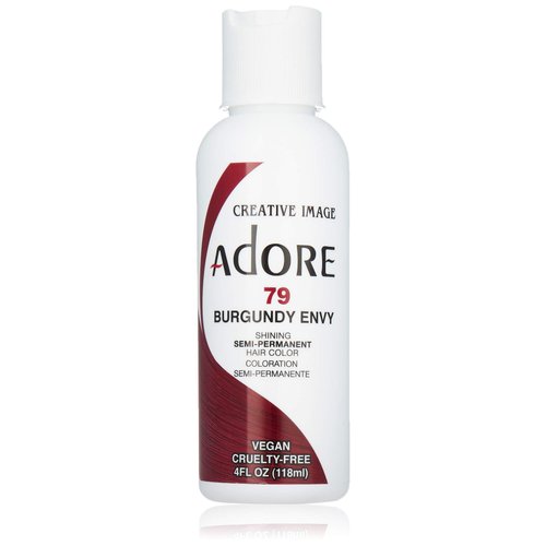 Adore Semi Permanent Hair Color - Vegan and Cruelty-Free Red Hair Dye - 4 Fl Oz - 079 Burgundy Envy (Pack of 2)