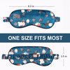 OLESILK 100% Natural Mulberry Silk Sleep Eye Mask Block Out Light, Fashion Printed Eye Mask Blindfold for Women Men Full Night Sleeping, Chic Eye Cover Eyeshade, Pattern 1