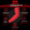 HDE Arm Sleeves for Men Women, Compression Sleeve Arm UV Protection Basketball Baseball Football Red - S