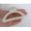 Generic Blonde creme white hair claw clip for medium hair